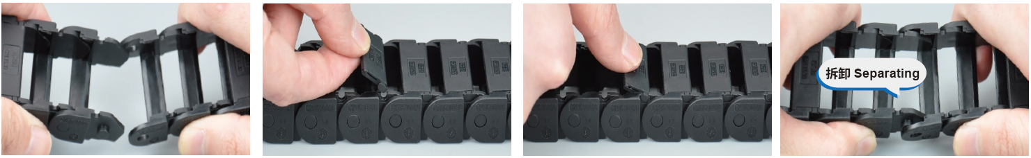 CSB可打开微型电缆拖链安装说明